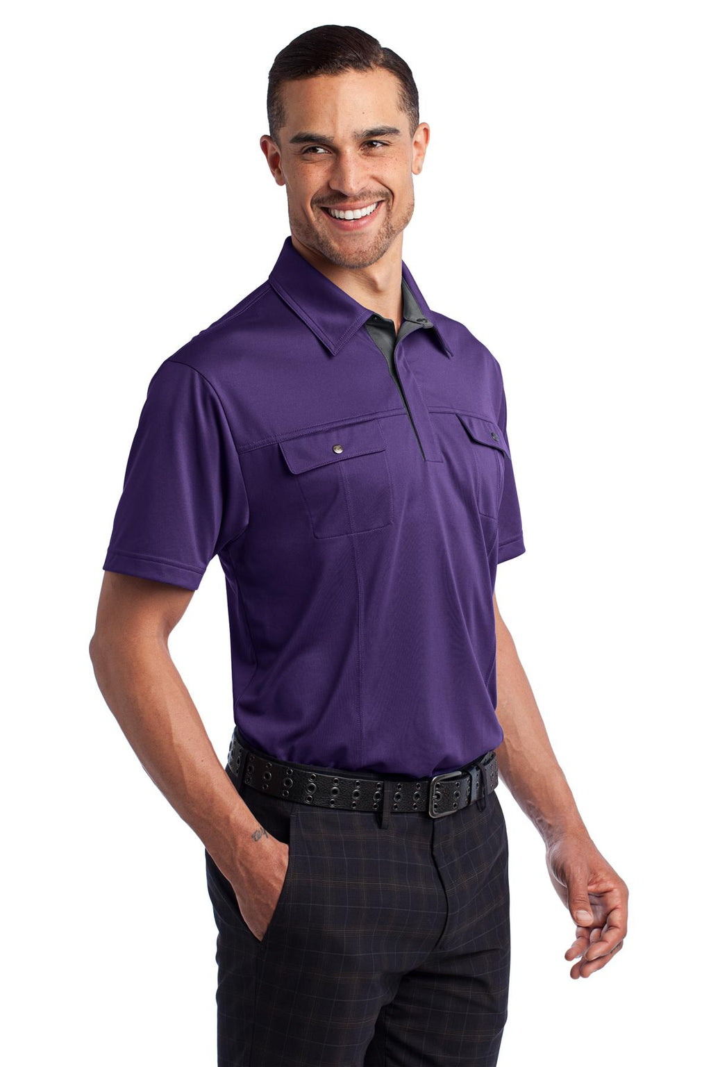 DISCONTINUED OGIO Axle Polo. OG113 - Piston Purple - three_q