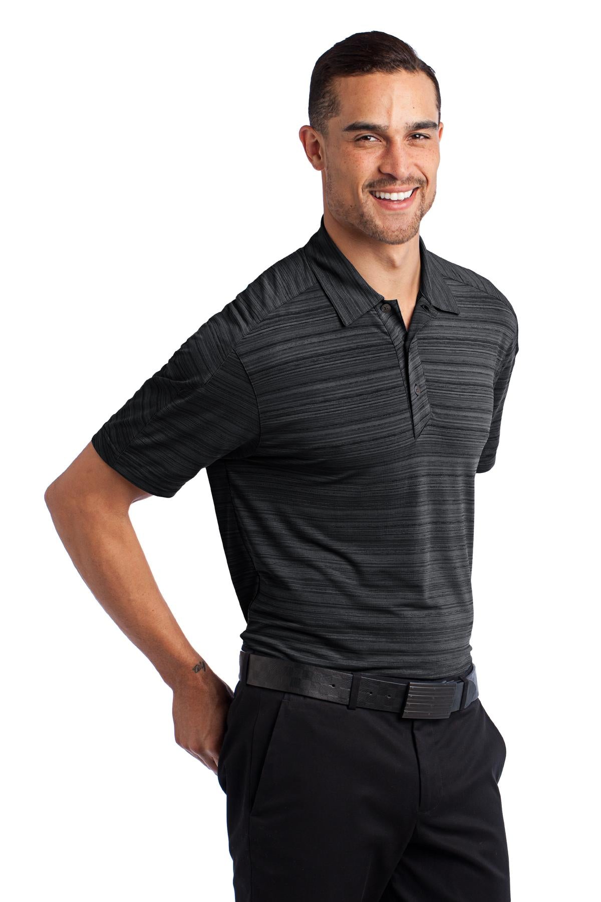 DISCONTINUED OGIO Elixir Polo. OG116 - Blacktop - three_q