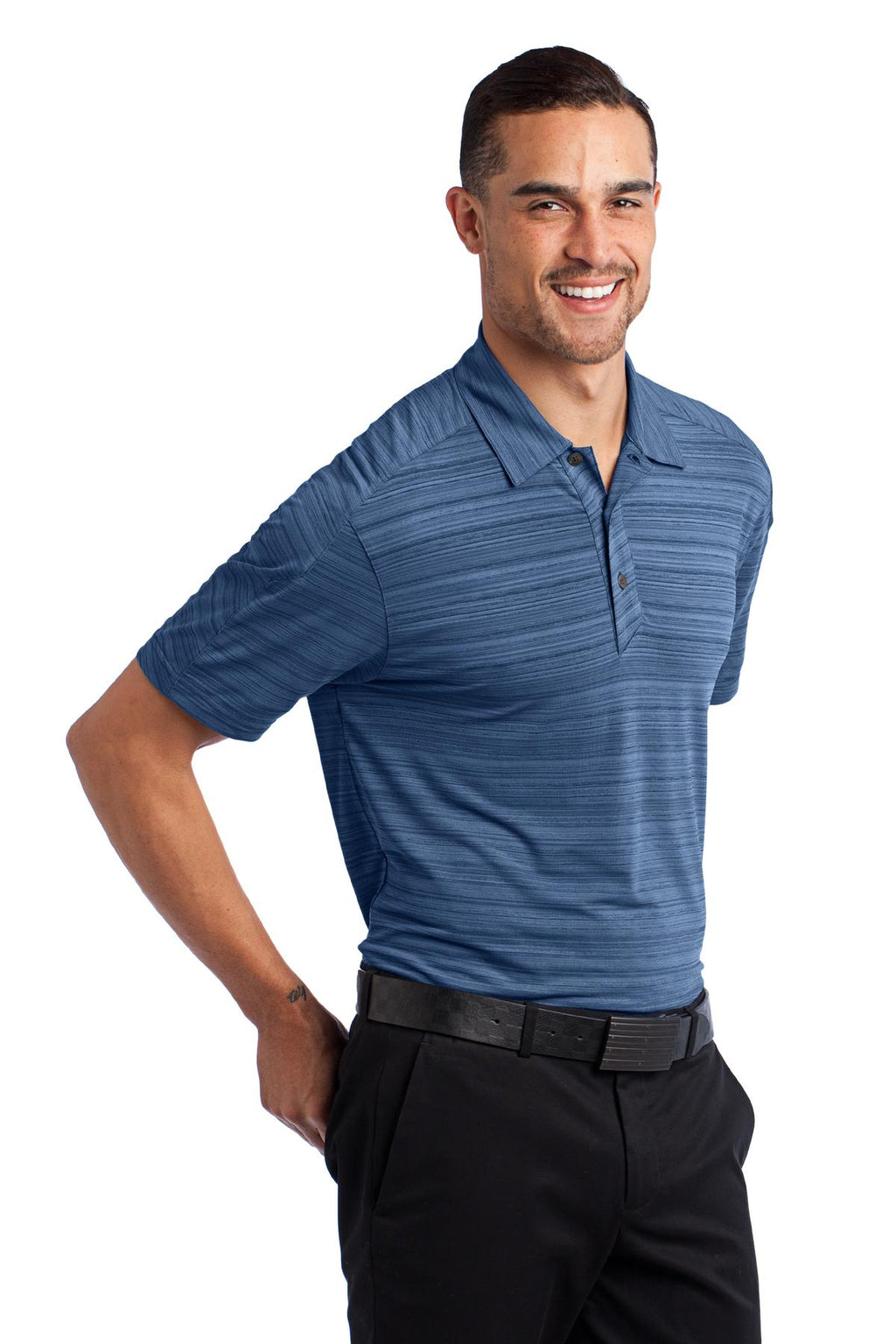 DISCONTINUED OGIO Elixir Polo. OG116 - Blue Indigo - three_q