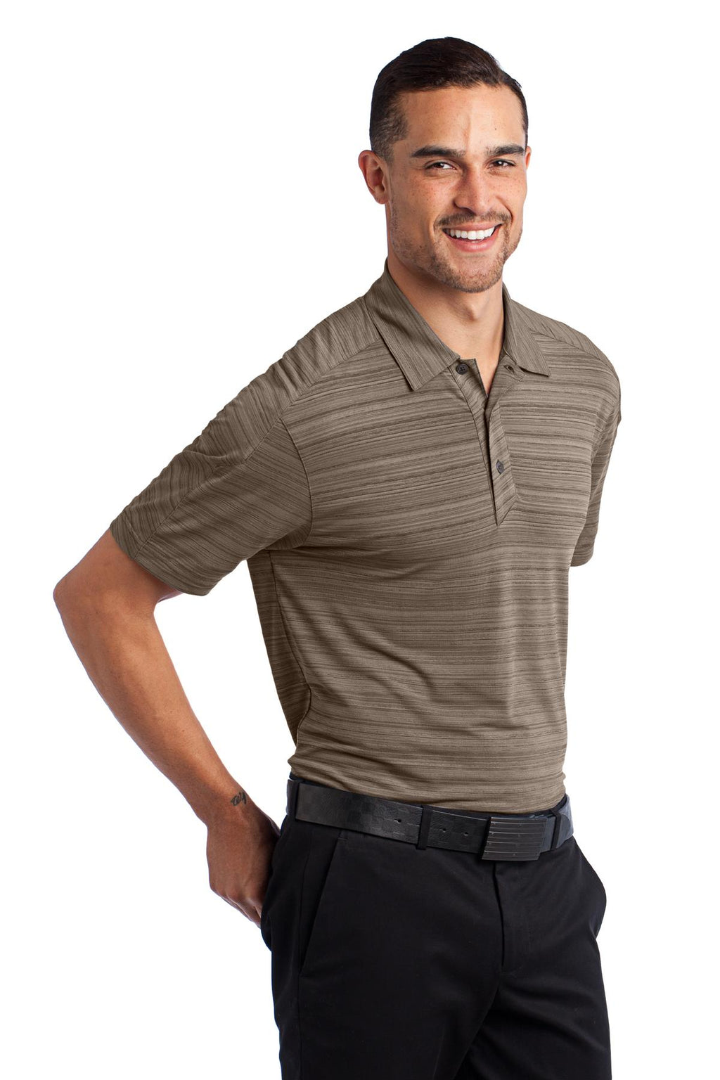 DISCONTINUED OGIO Elixir Polo. OG116 - Cargo Brown - three_q