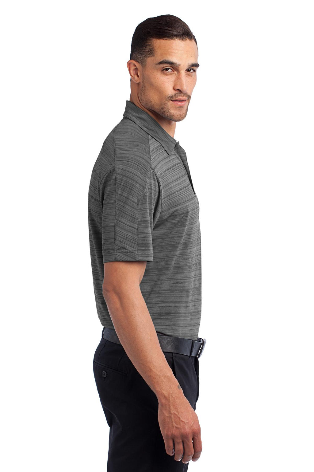 DISCONTINUED OGIO Elixir Polo. OG116 - Petrol Grey - side