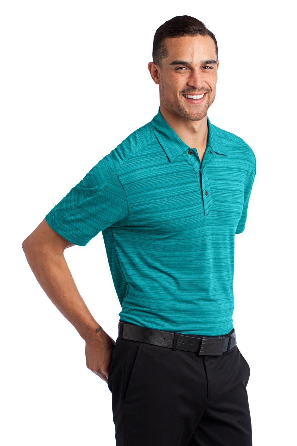 DISCONTINUED OGIO Elixir Polo. OG116 - Teal Spark - three_q