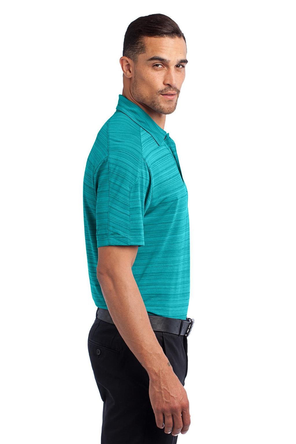 DISCONTINUED OGIO Elixir Polo. OG116 - Teal Spark - side
