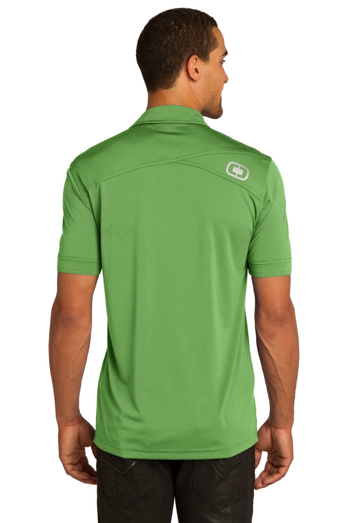 DISCONTINUED OGIO Leveler Polo. OG119 - Astro Green - back