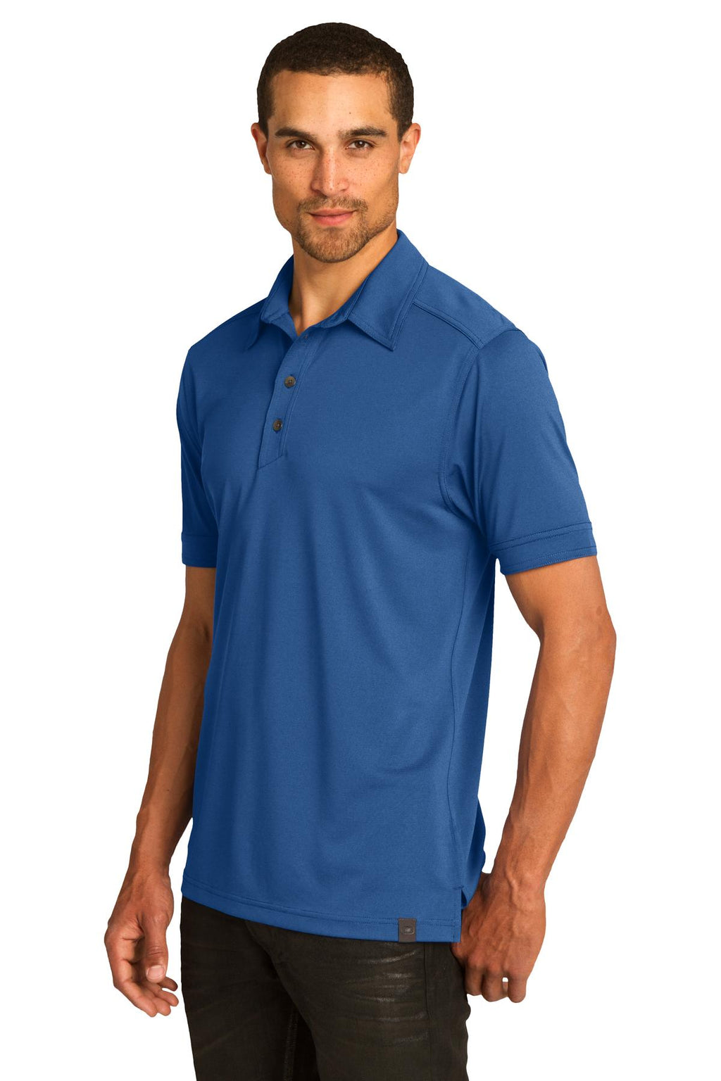 DISCONTINUED OGIO Leveler Polo. OG119 - Blue Steel - three_q