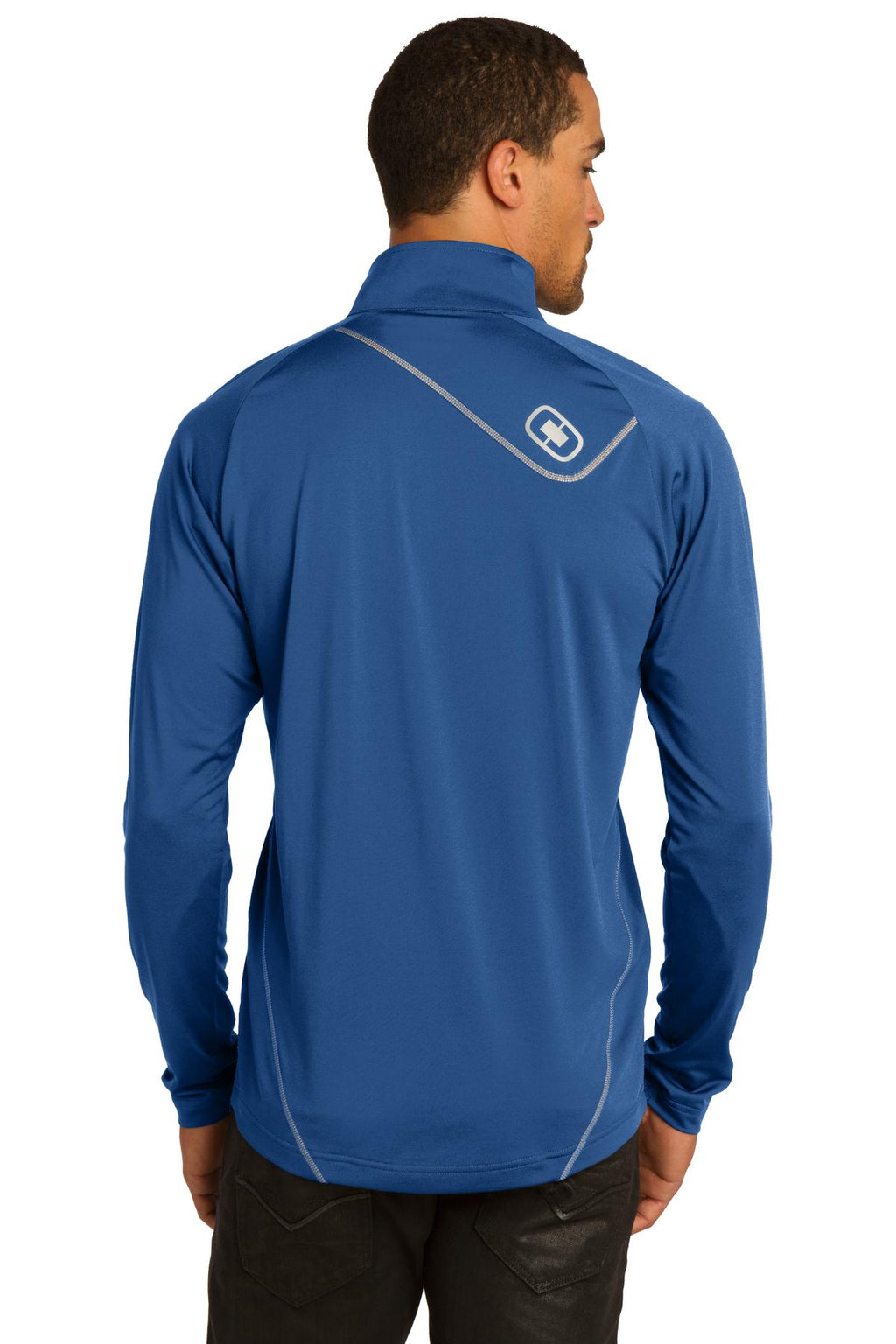 DISCONTINUED OGIO Leveler 1/4-Zip. OG121 - Blue Steel - back