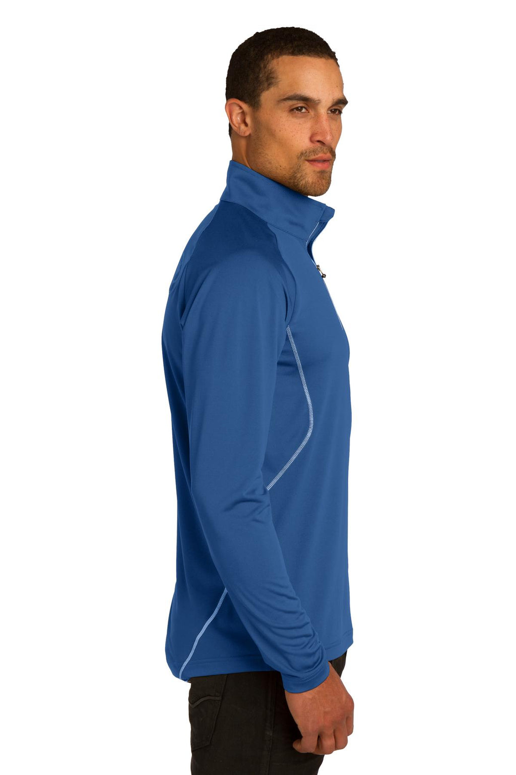 DISCONTINUED OGIO Leveler 1/4-Zip. OG121 - Blue Steel - side