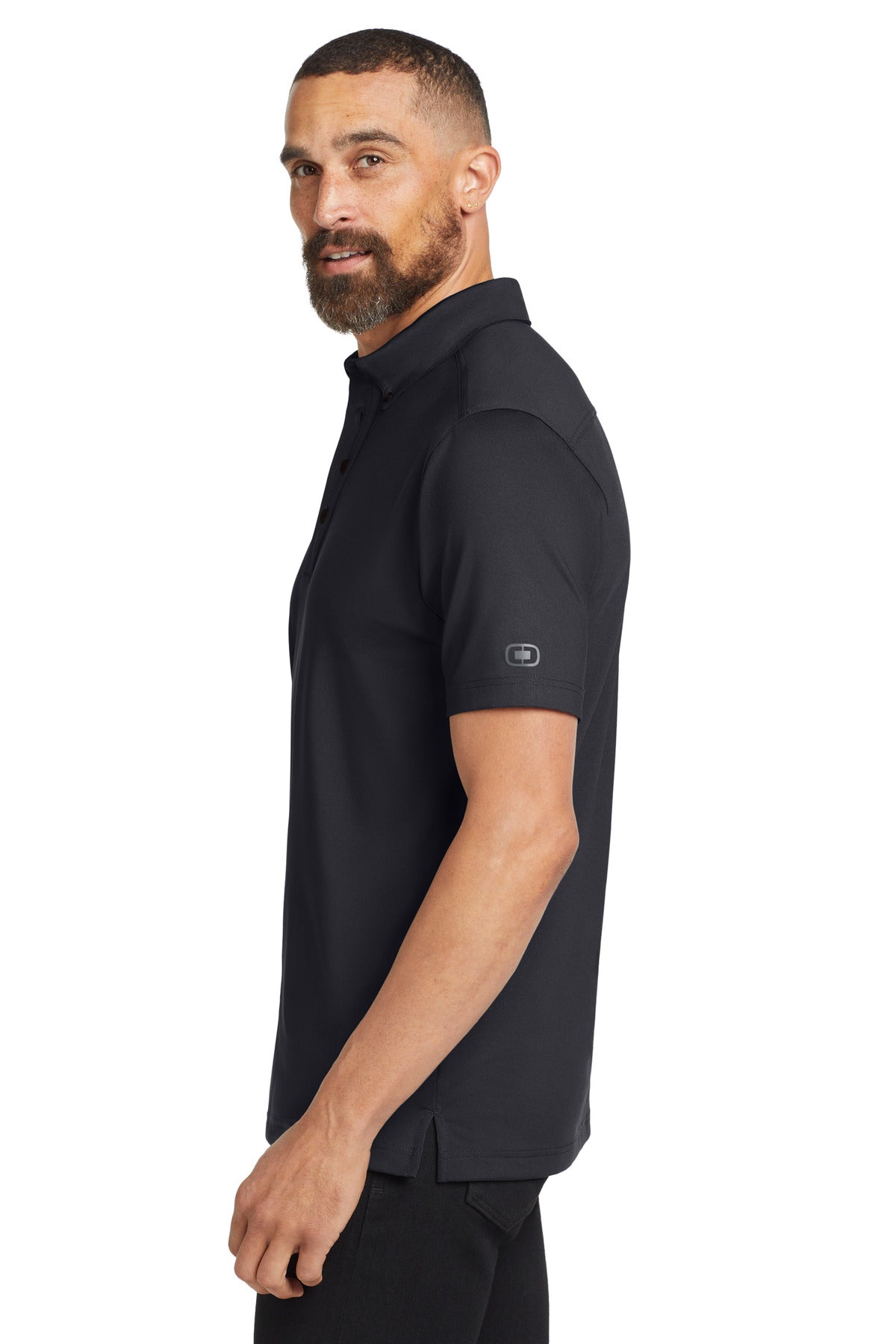 OGIO Gauge Polo. OG122 - Blacktop - side