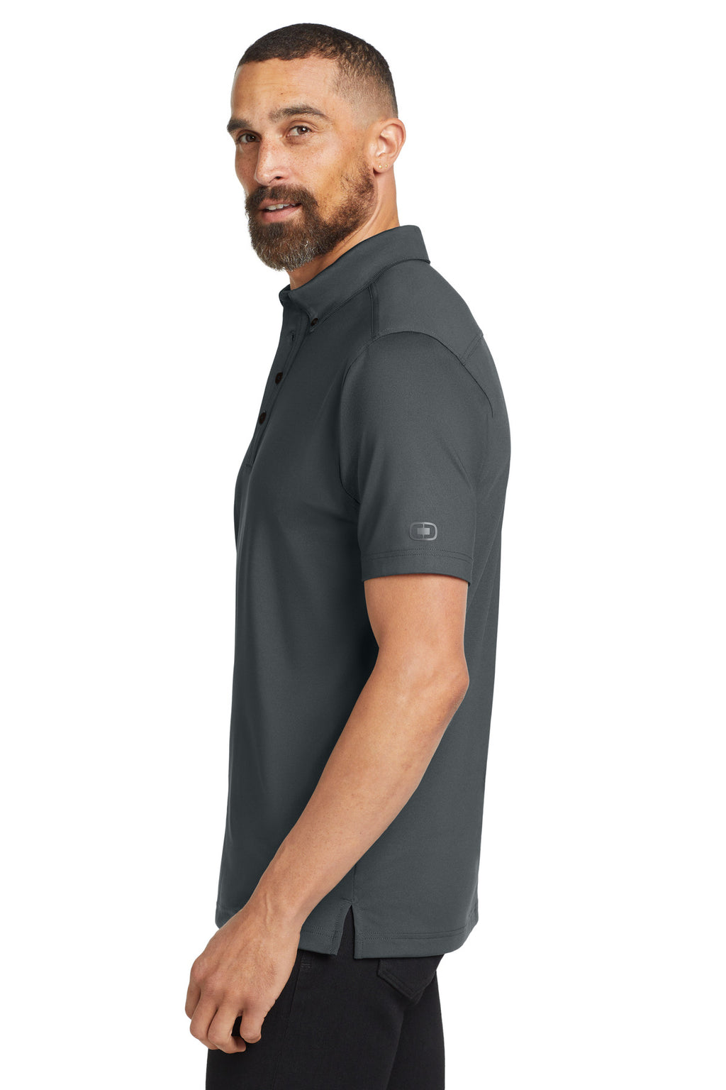 OGIO Gauge Polo. OG122 - Diesel Grey - side