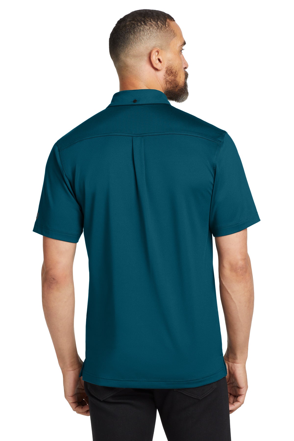 OGIO Gauge Polo. OG122 - Teal Throttle - back