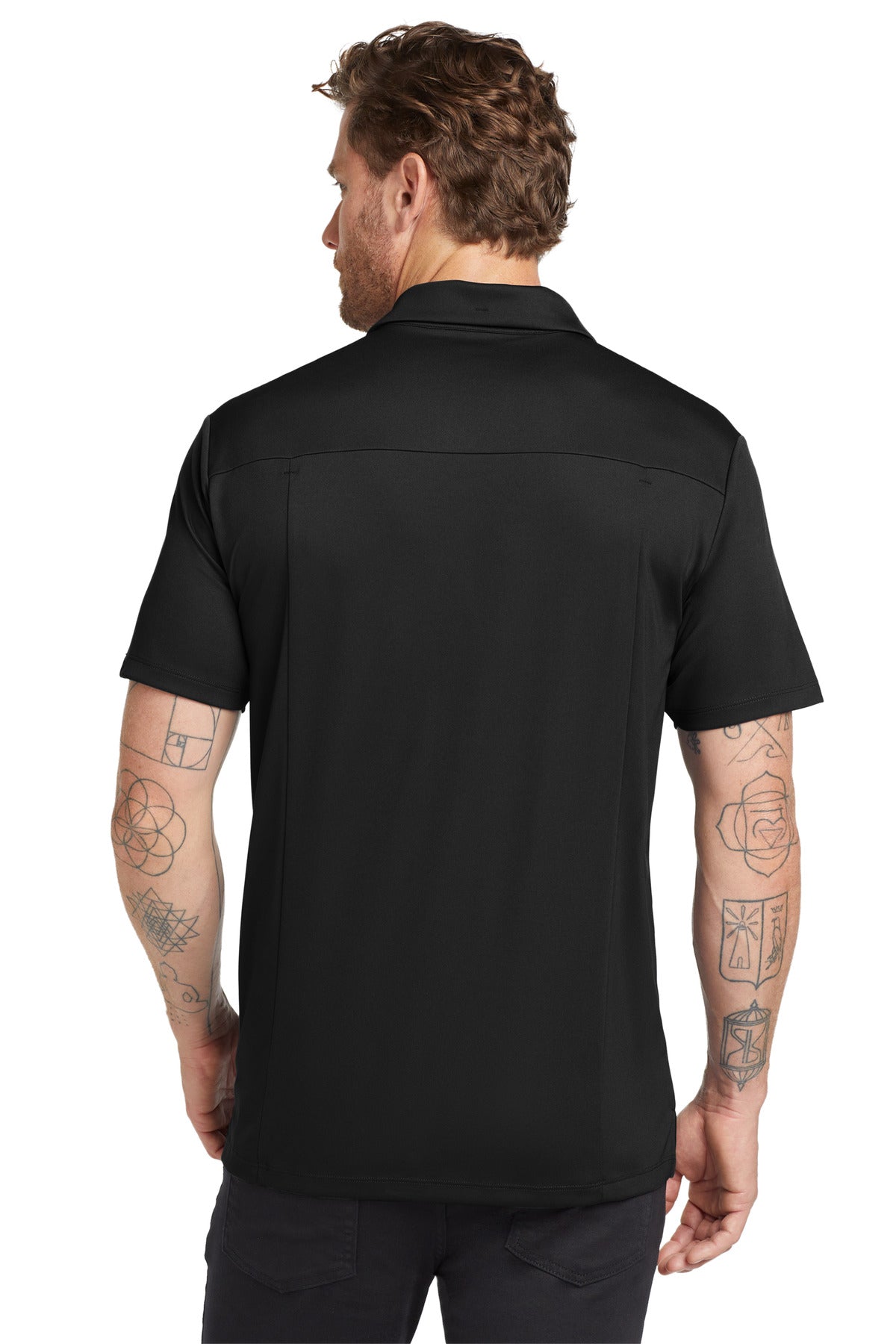 OGIO Framework Polo. OG125 - Blacktop - back