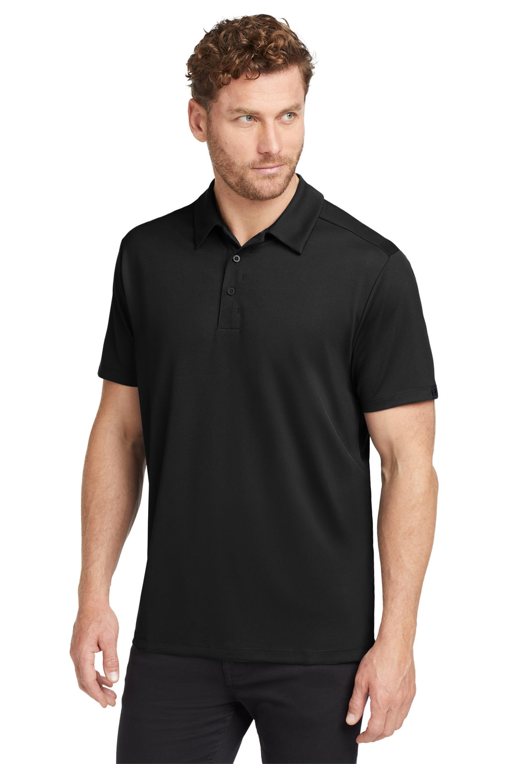 OGIO Framework Polo. OG125 - Blacktop - front