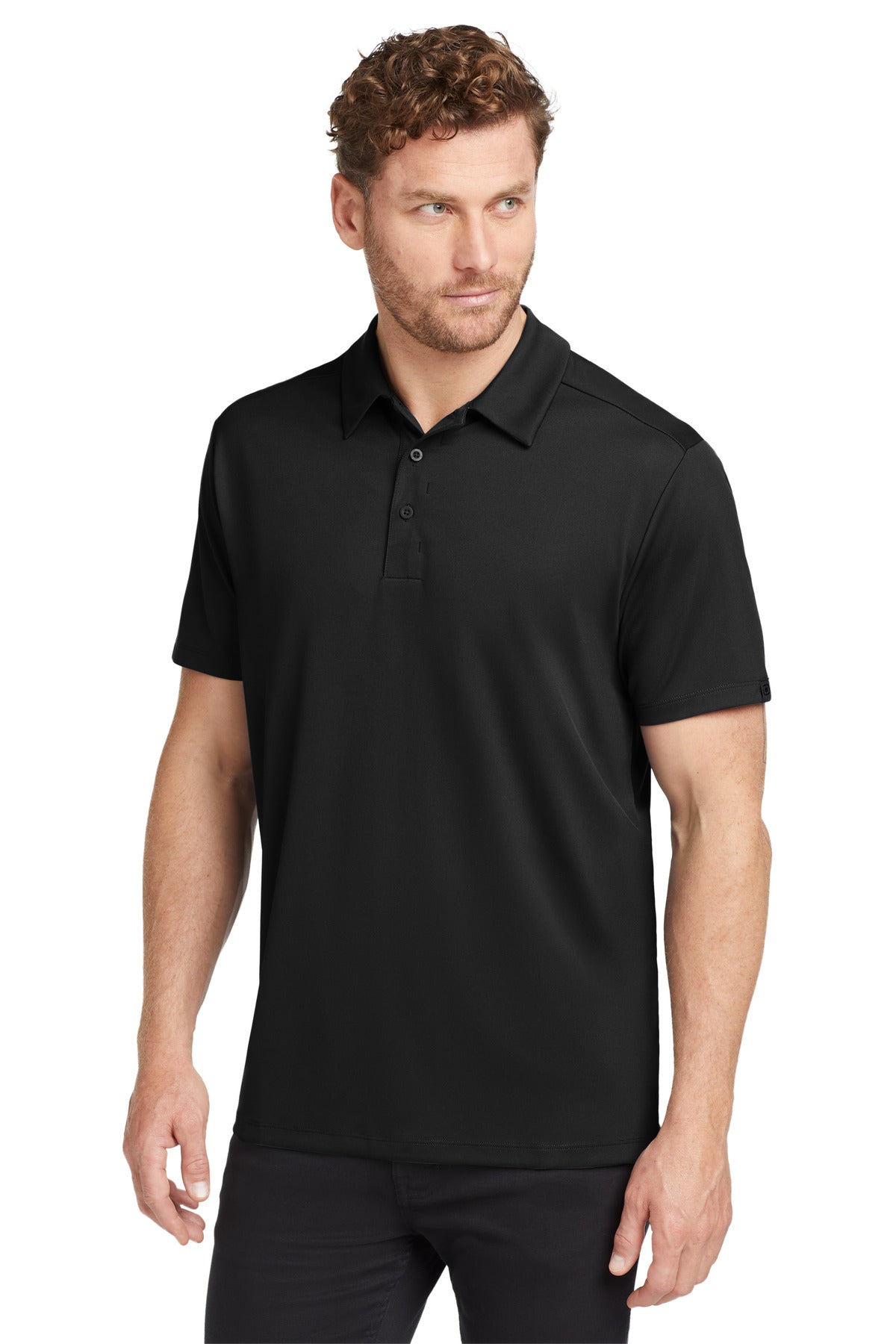 OGIO Framework Polo. OG125 - Blacktop - front