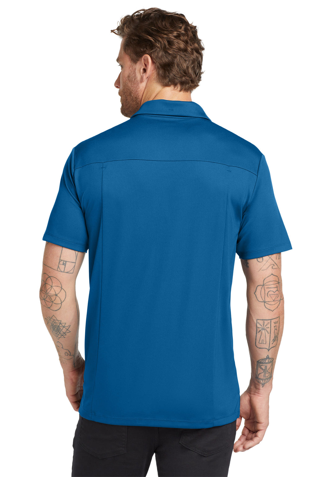 OGIO Framework Polo. OG125 - Bolt Blue - back