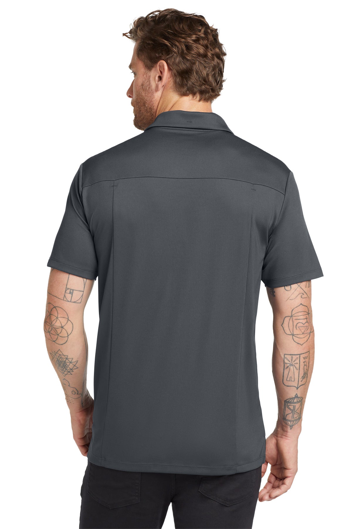 OGIO Framework Polo. OG125 - Diesel Grey - back