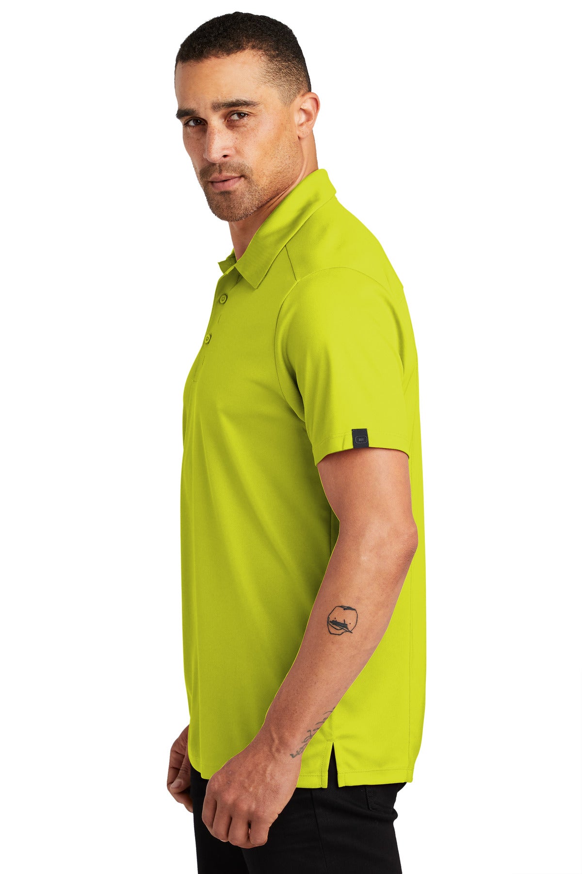 OGIO Framework Polo. OG125 - Nitro Yellow - side