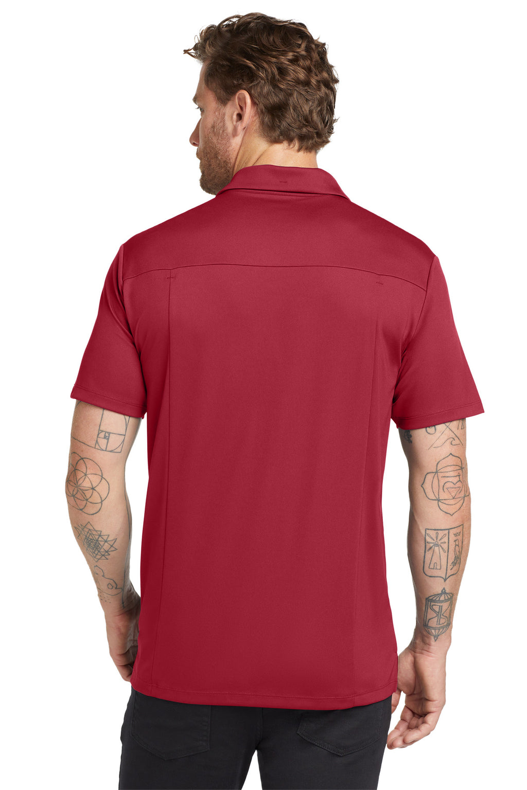 OGIO Framework Polo. OG125 - Signal Red - back