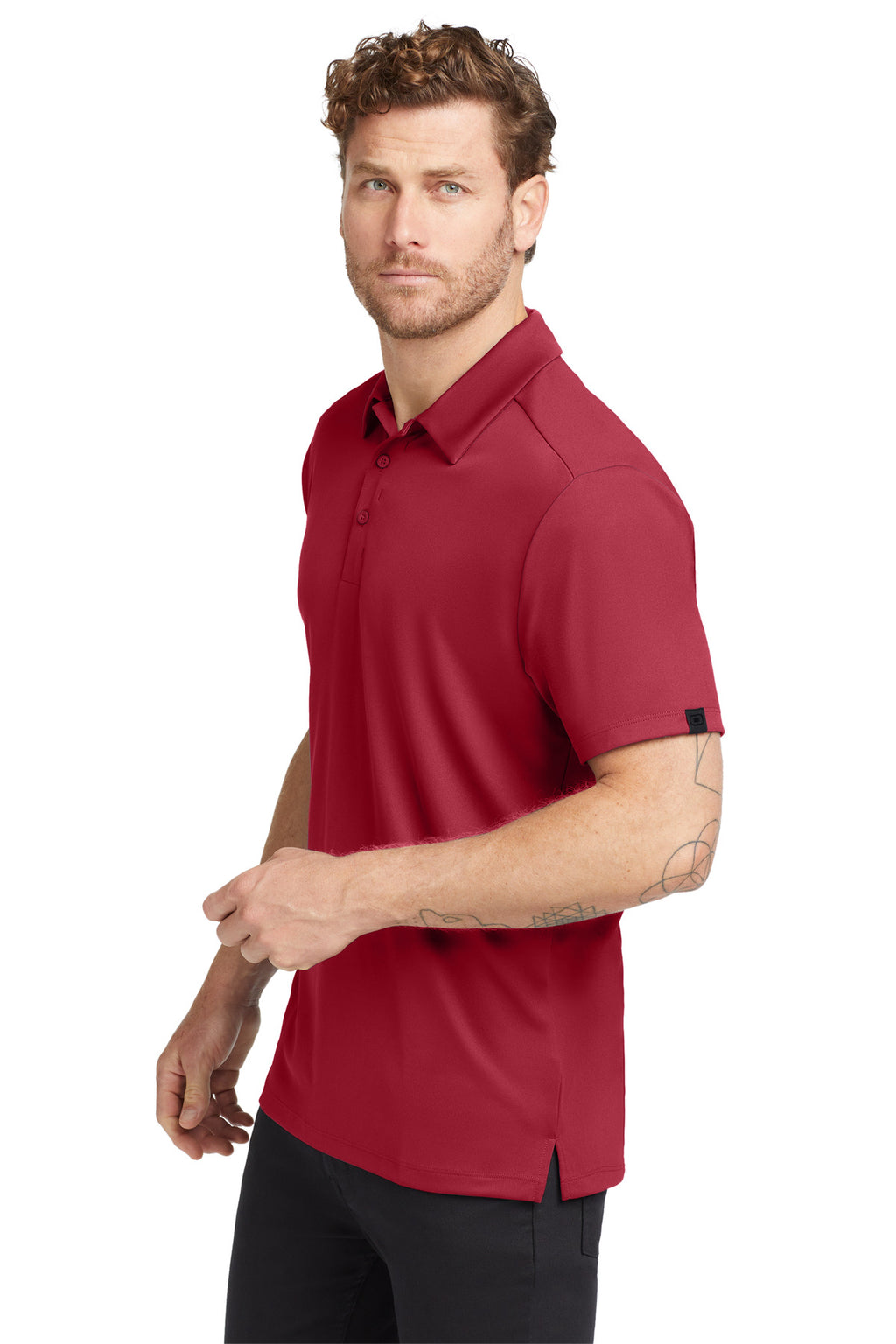 OGIO Framework Polo. OG125 - Signal Red - side