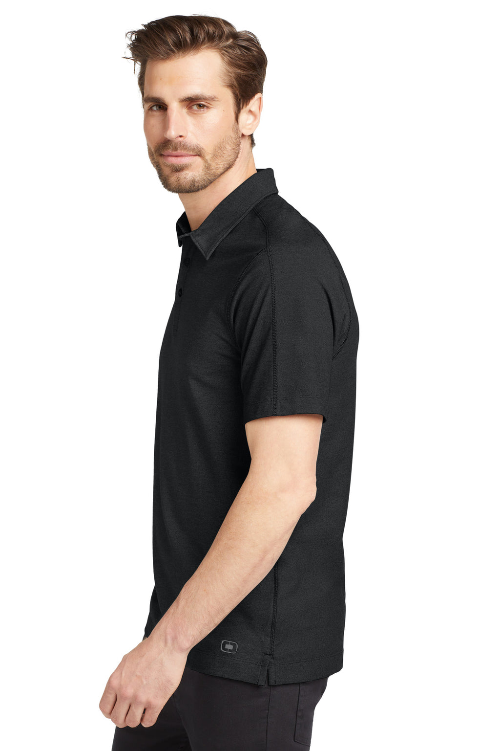 OGIO Onyx Polo. OG126 - Blacktop - side