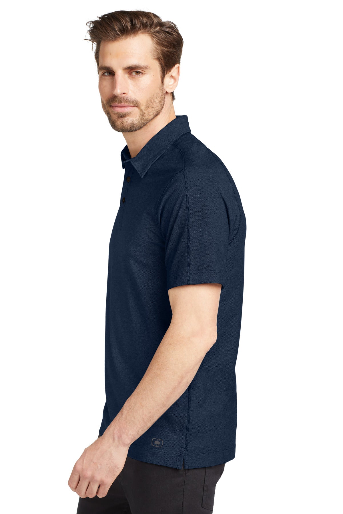 OGIO Onyx Polo. OG126 - Navy - side