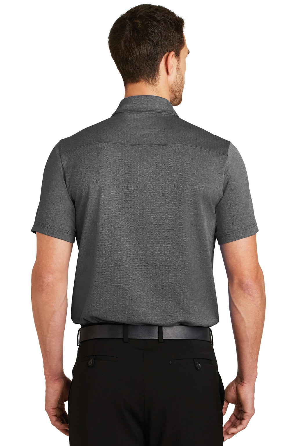 DISCONTINUED OGIO Express Polo. OG129 - Blacktop Herringbone - back