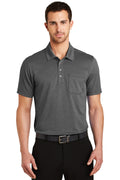DISCONTINUED OGIO Express Polo. OG129 - Blacktop Herringbone - front