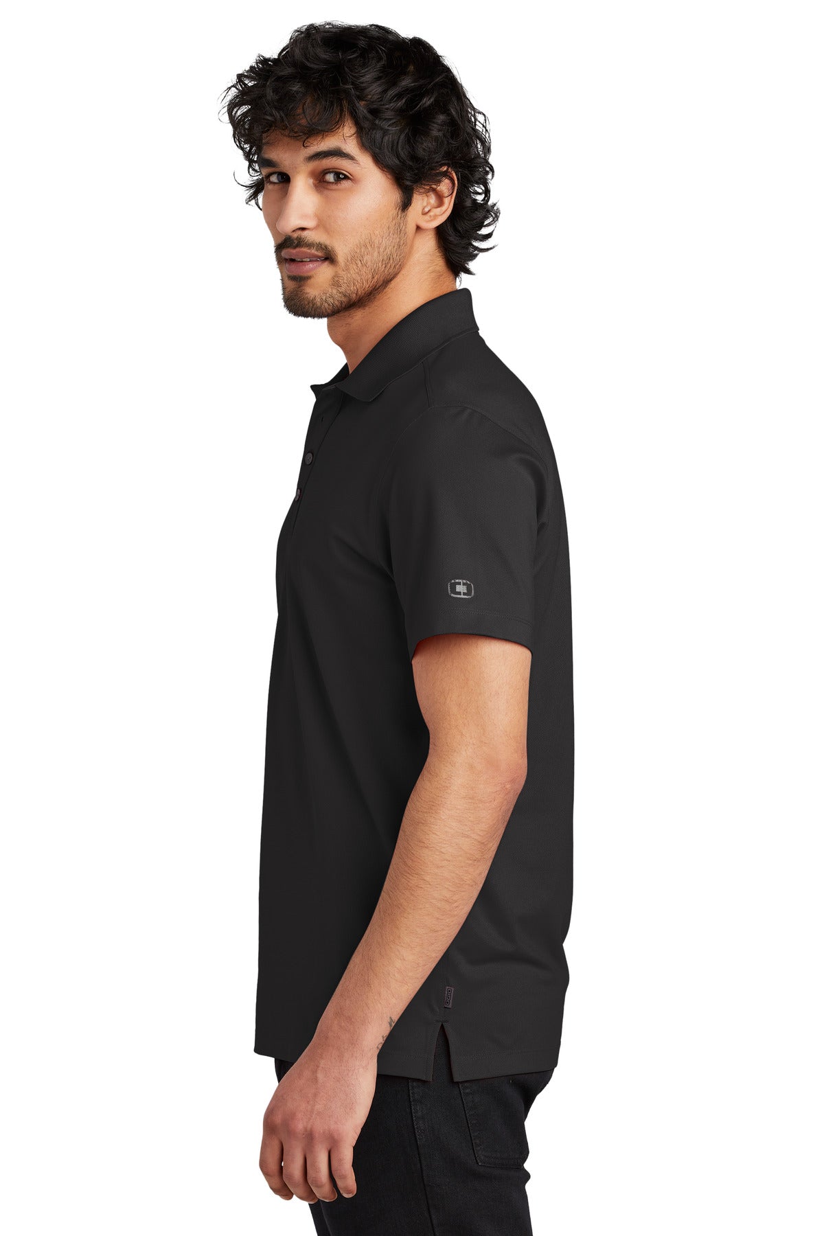 OGIO Metro Polo. OG130 - Blacktop - side