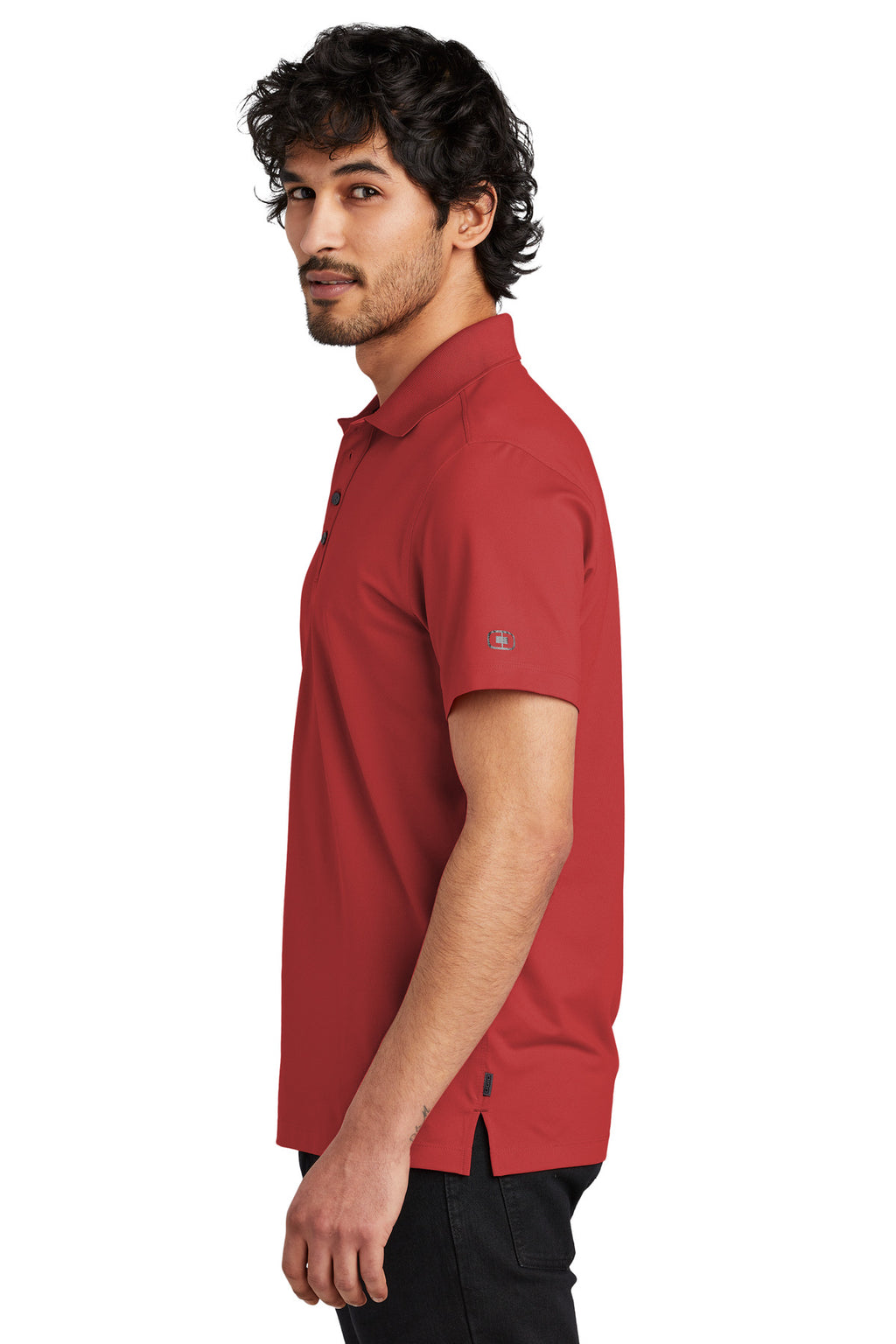 OGIO Metro Polo. OG130 - Ripped Red - side