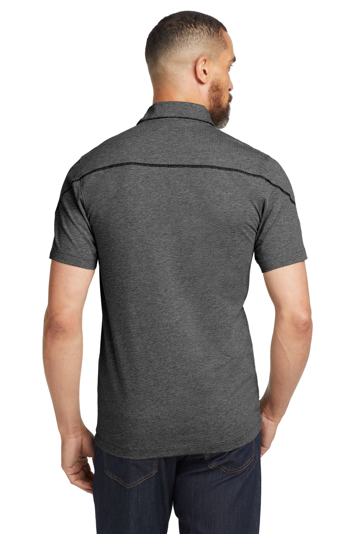 OGIO Tread Polo. OG135 - Blacktop Heather - back