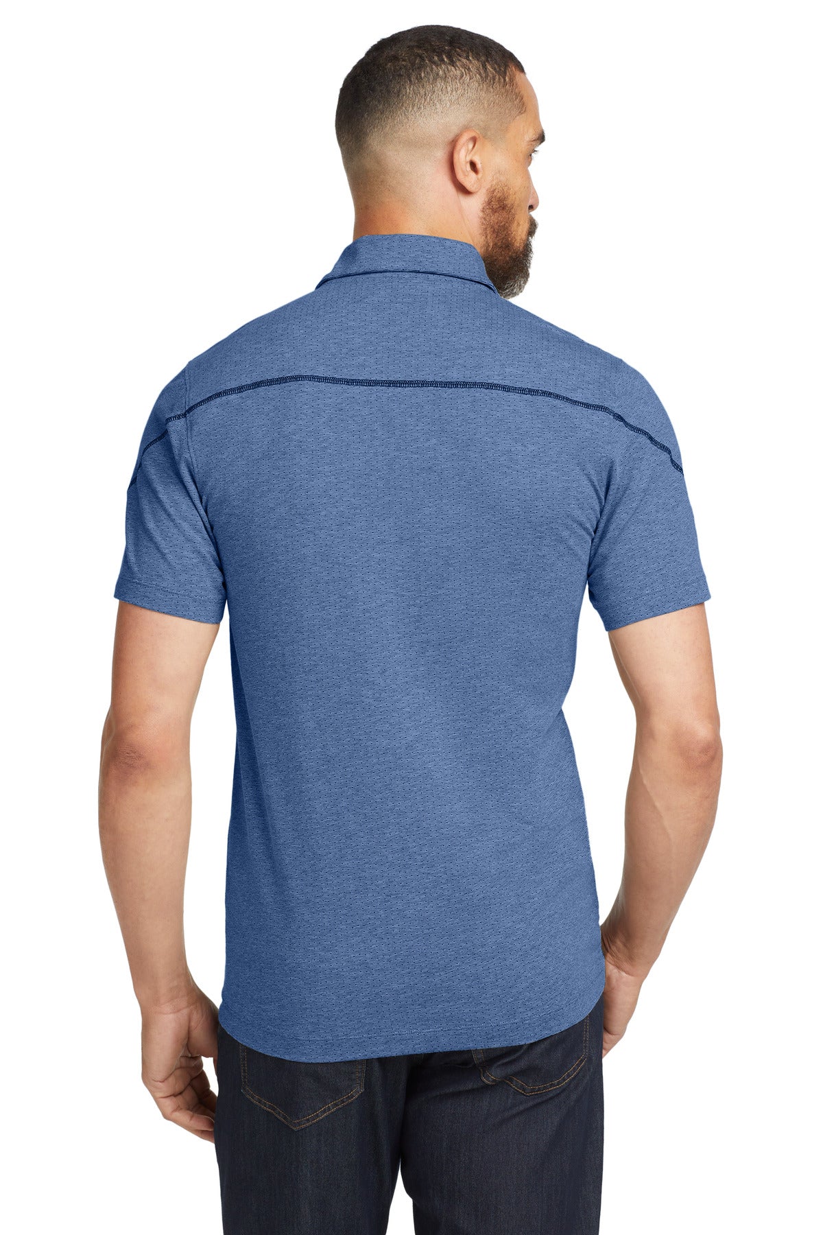 OGIO Tread Polo. OG135 - Blue Heather - back