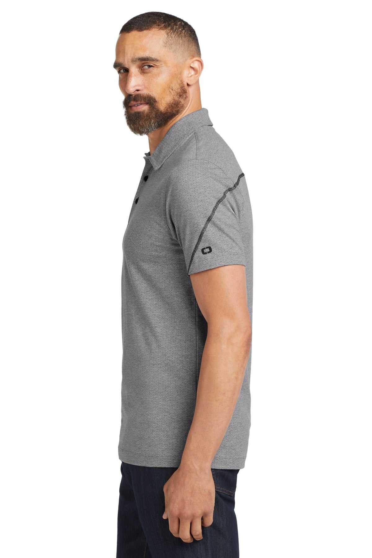 OGIO Tread Polo. OG135 - Grey Heather - side
