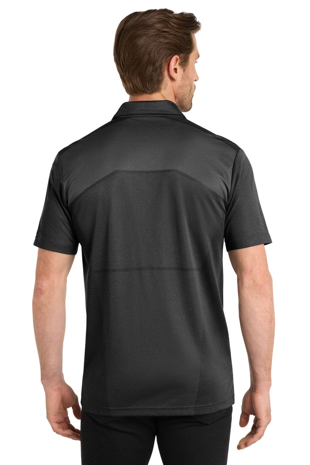 DISCONTINUED OGIO Surge Polo. OG137 - Blacktop Heather - back