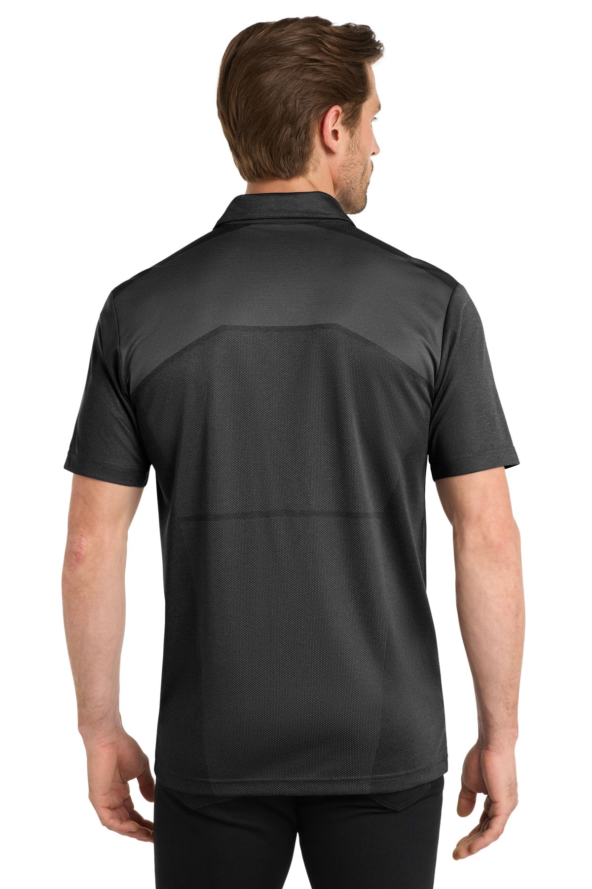 DISCONTINUED OGIO Surge Polo. OG137 - Blacktop Heather - back