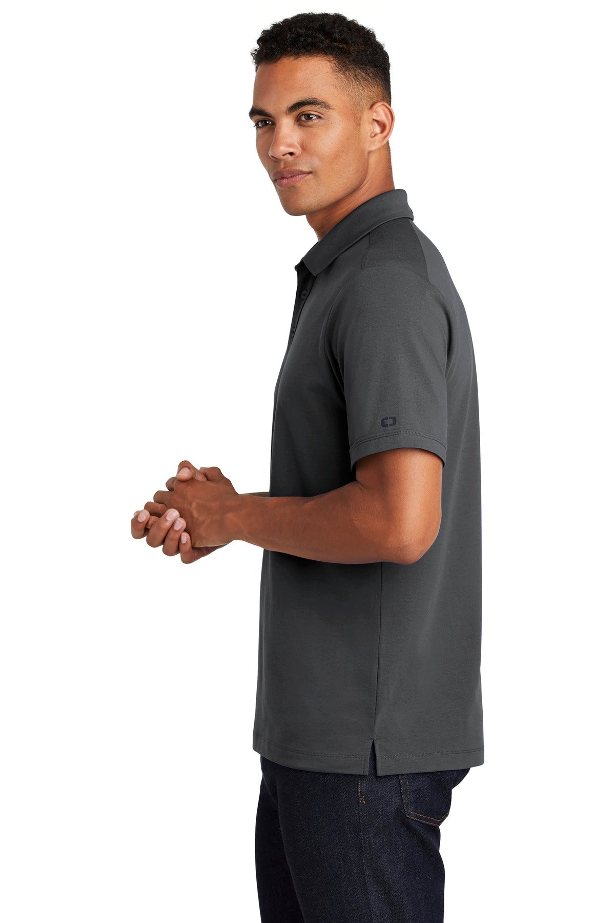 OGIO Limit Polo. OG138 - Diesel Grey - side