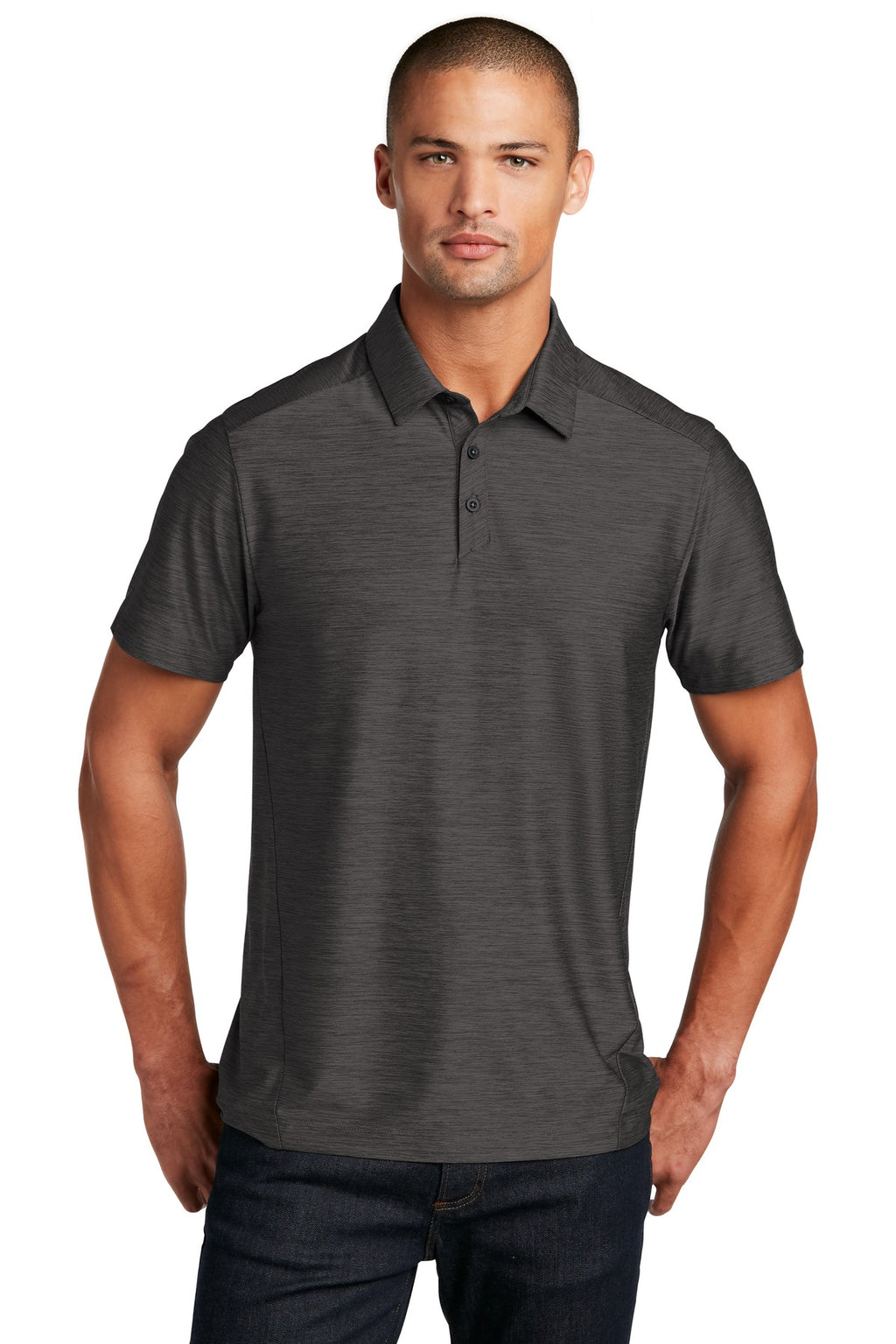OGIO Slate Polo. OG143 - Blacktop - front