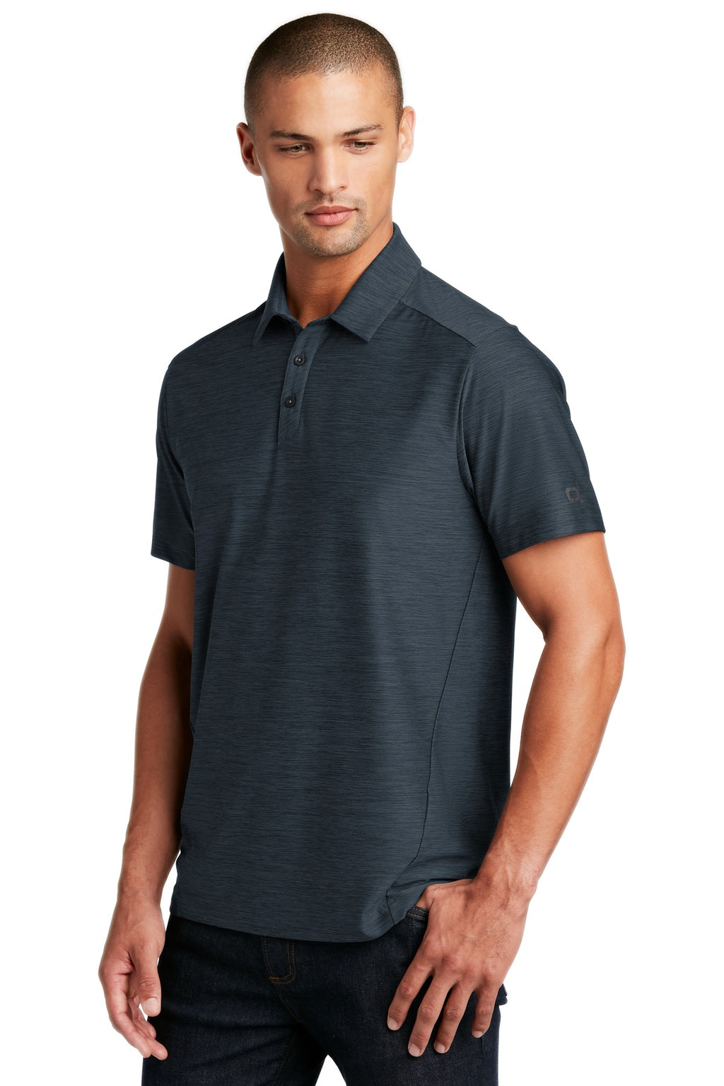 OGIO Slate Polo. OG143 - Navy - three_q