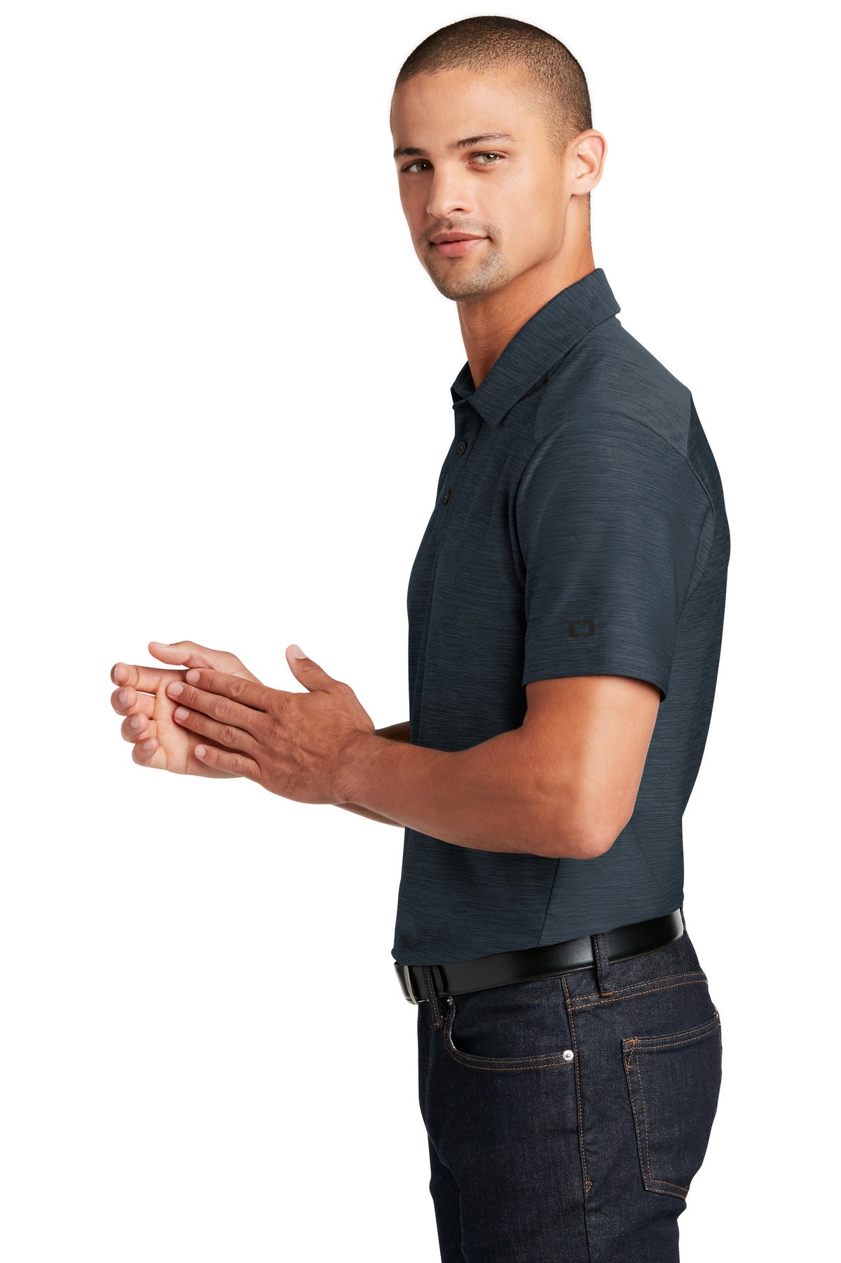 OGIO Slate Polo. OG143 - Navy - side