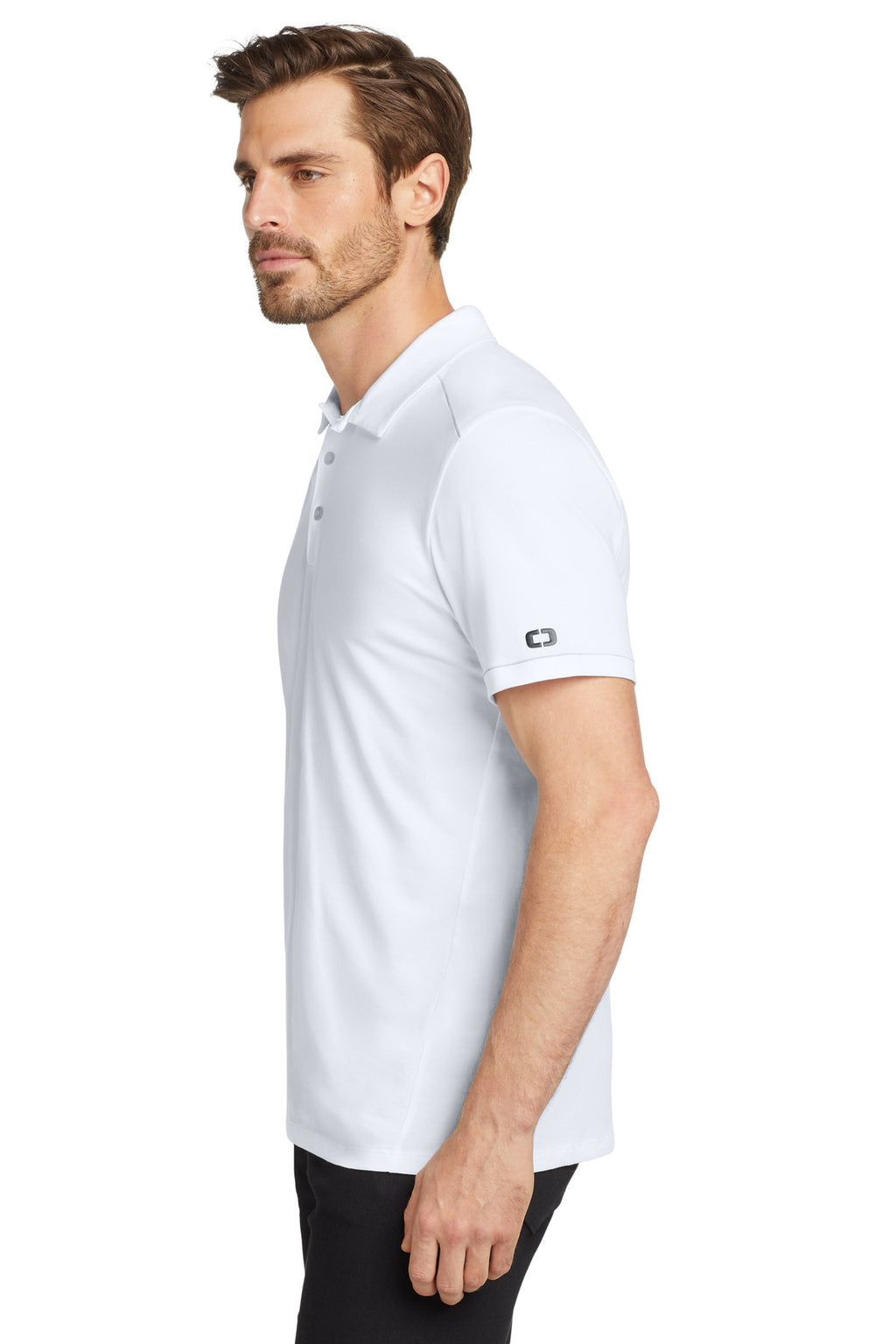 OGIO Code Stretch Polo. OG146 - Bright White - side