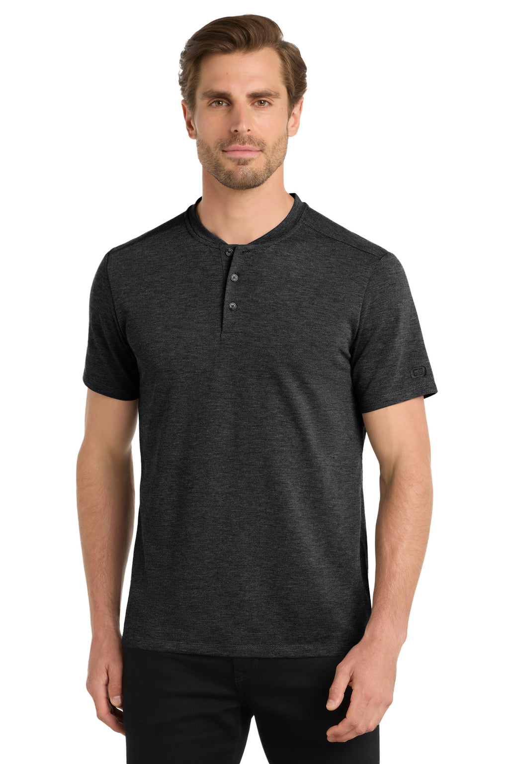 DISCONTINUED OGIO Evolution Henley OG148 - Blacktop - front