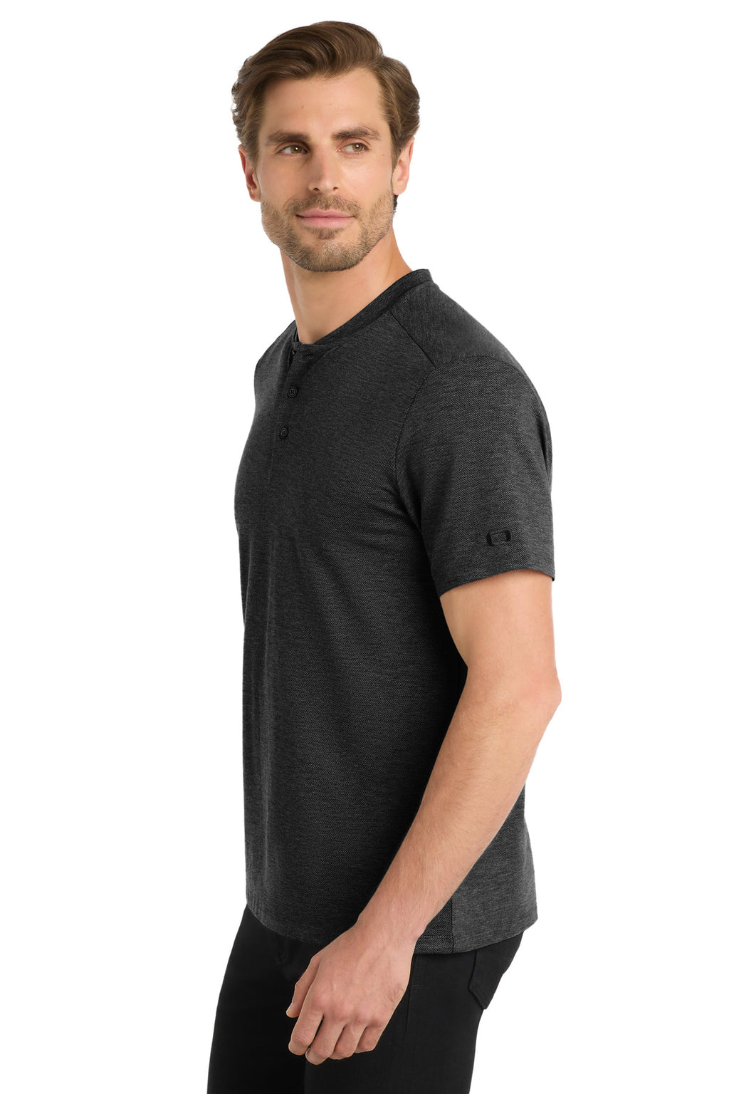 DISCONTINUED OGIO Evolution Henley OG148 - Blacktop - side