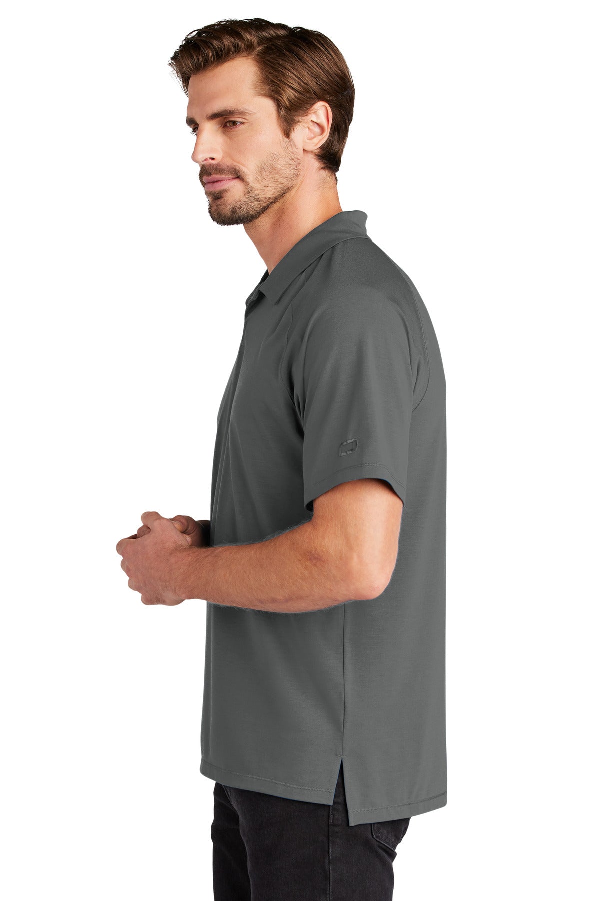 OGIO Motion Polo OG152 - Tarmac Grey - side