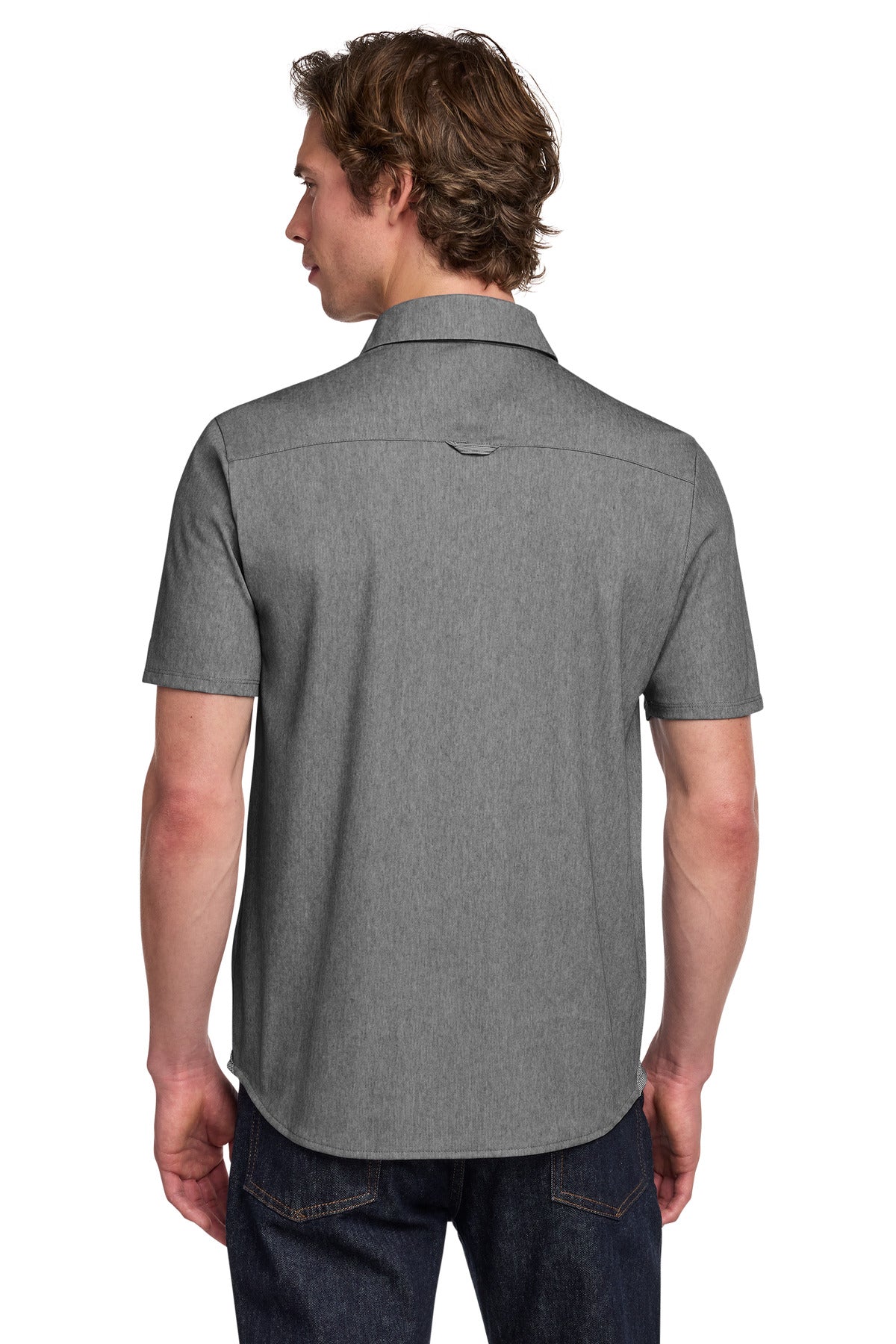 OGIO Extend Short Sleeve Button-Up OG160 - Blacktop Heather - back