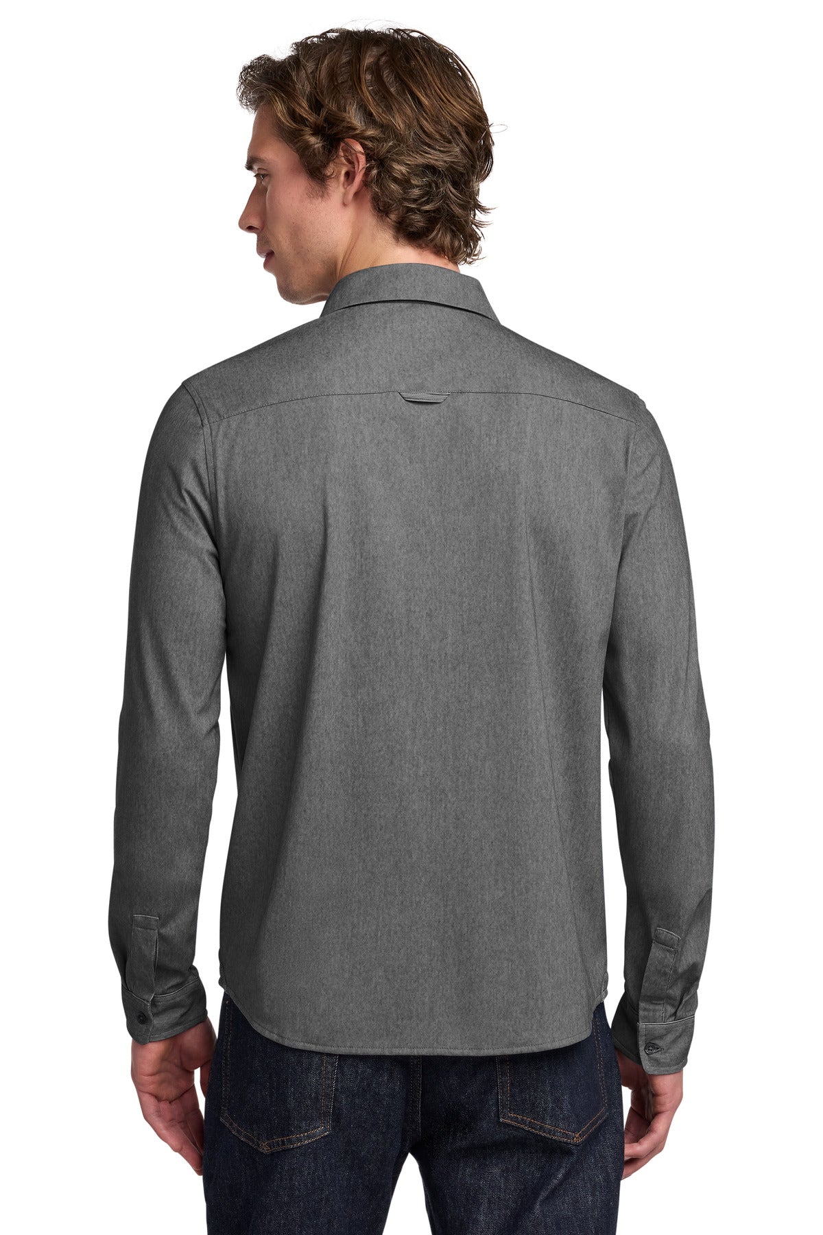 OGIO Extend Long Sleeve Button-Up OG161 - Blacktop Heather - back