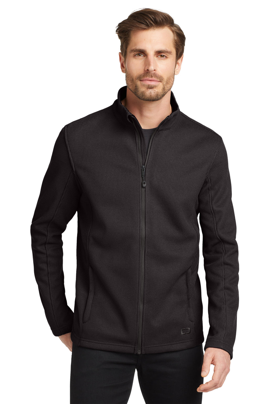 OGIO Grit Fleece Jacket. OG727 - Blacktop - front