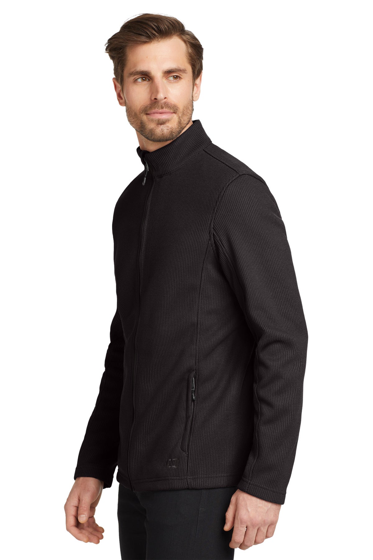 OGIO Grit Fleece Jacket. OG727 - Blacktop - side