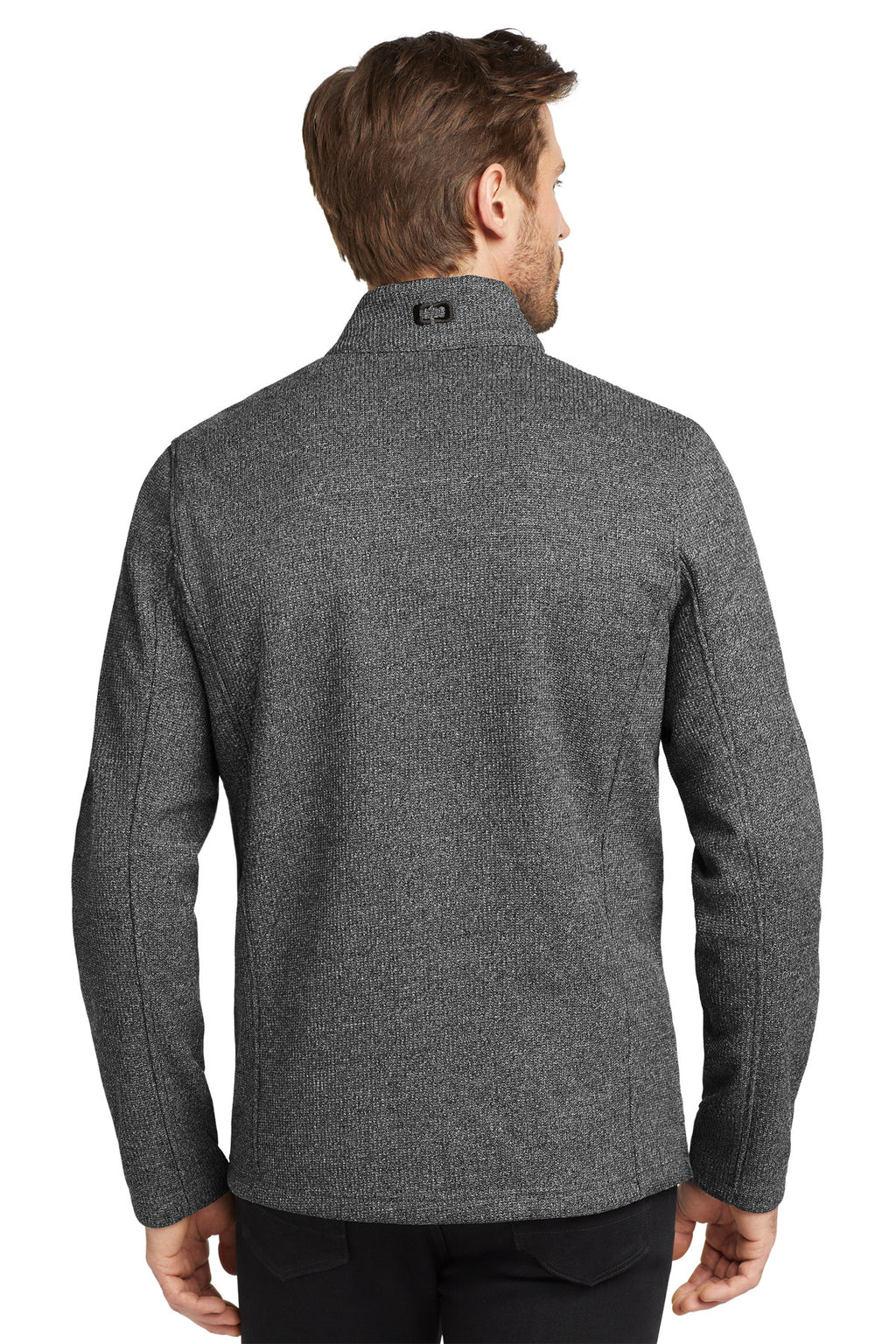 OGIO Grit Fleece Jacket. OG727 - Diesel Grey Heather - back