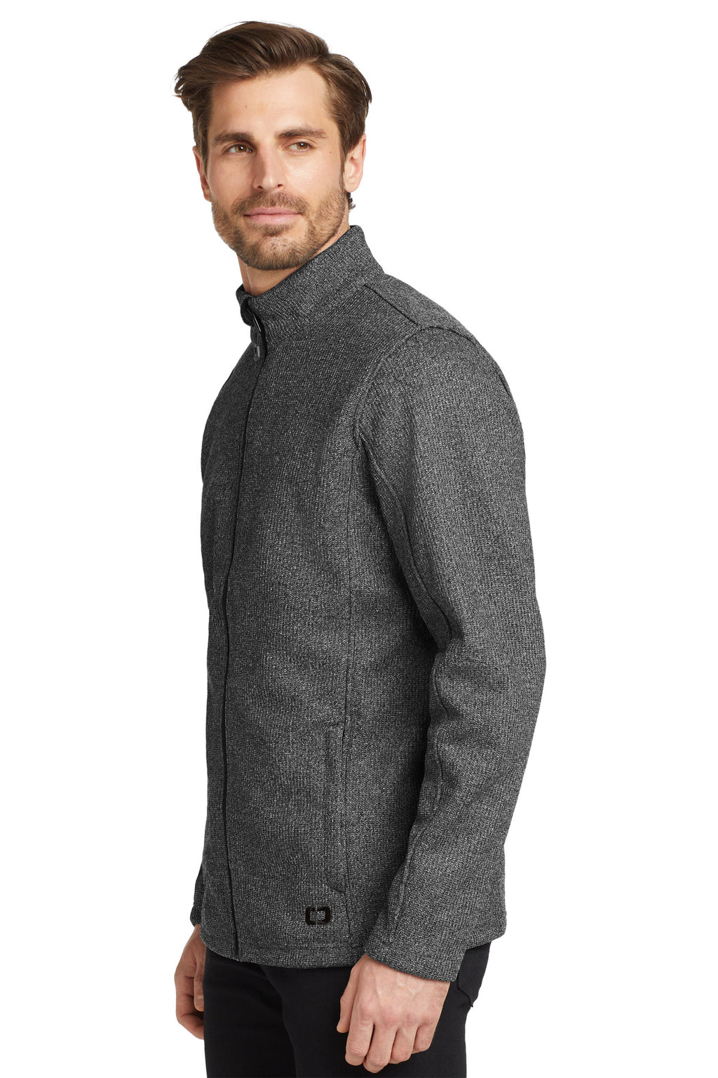 OGIO Grit Fleece Jacket. OG727 - Diesel Grey Heather - side