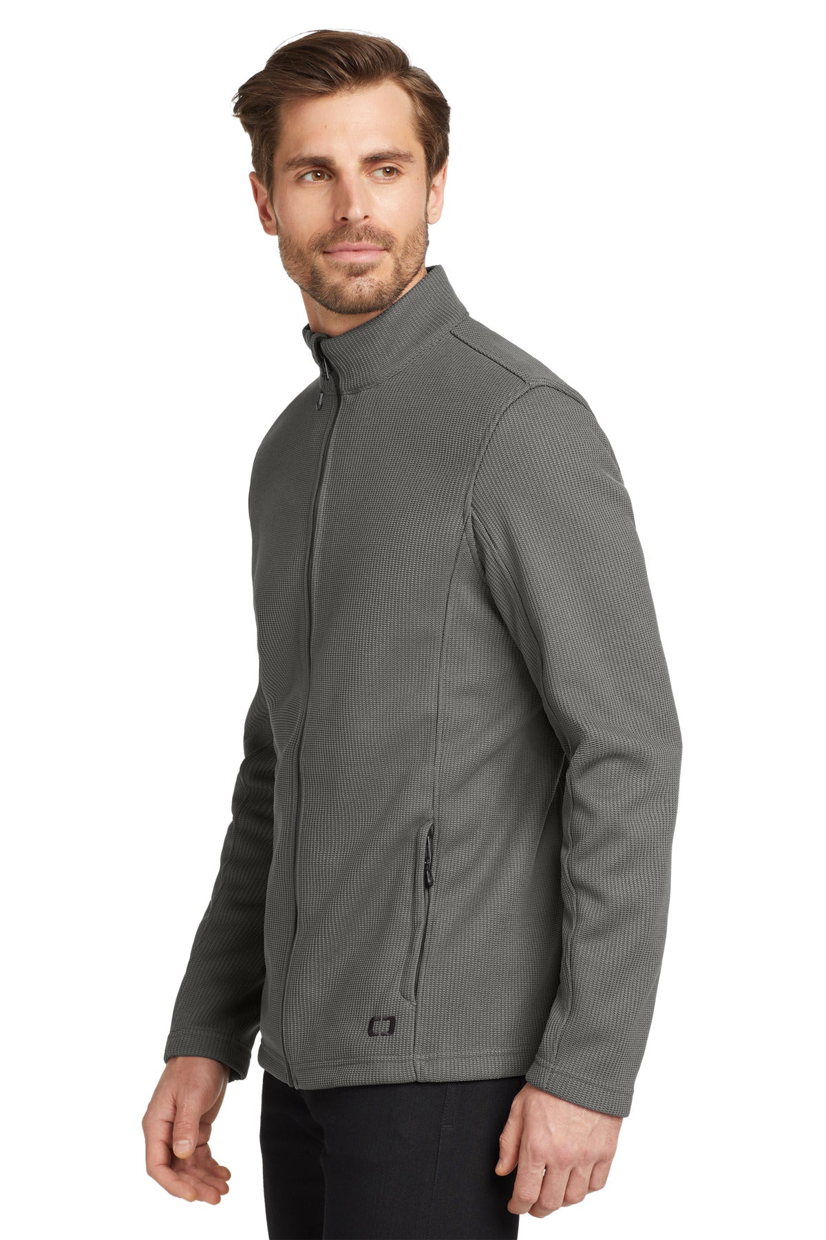 OGIO Grit Fleece Jacket. OG727 - Gear Grey - side