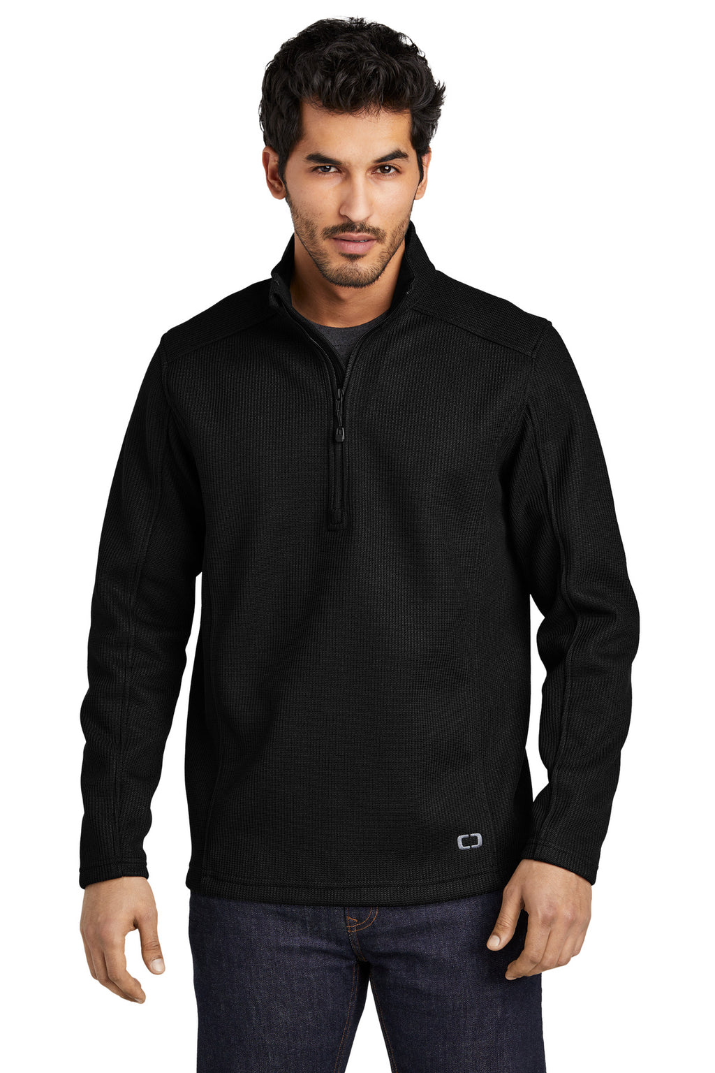 OGIO Grit Fleece 1/2-Zip OG729 - Blacktop - front