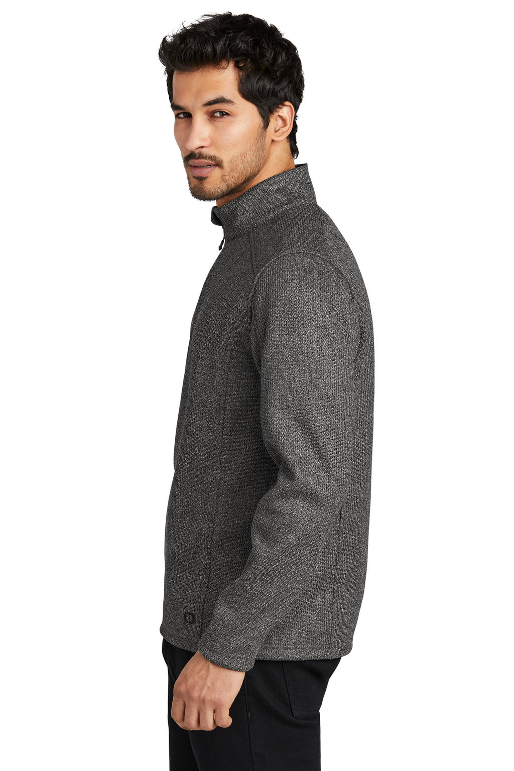 OGIO Grit Fleece 1/2-Zip OG729 - Diesel Grey Heather - side